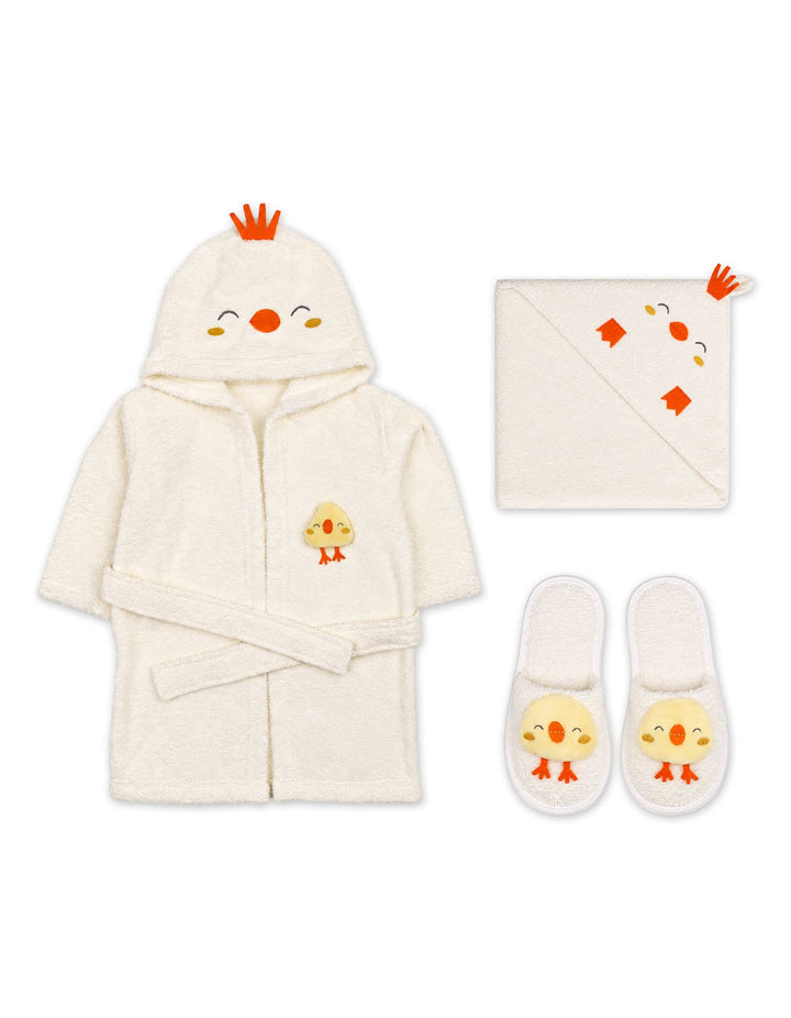 Infant Bath Towel Gift Set 4 Pcs White at Zubaidas