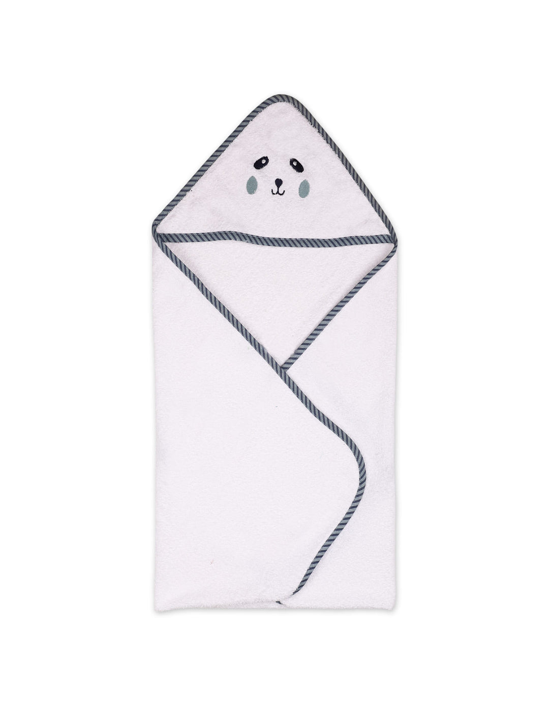 Infant Bath Towel Hooded Bambies Panda White at Zubaidas
