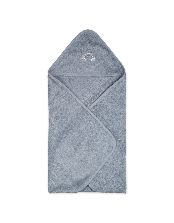 Infant Bath Towel Hooded Bambies Rainbow Grey at Zubaidas