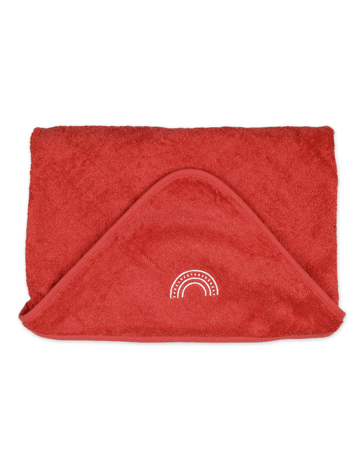 Infant Bath Towel Hooded Bambies Rainbow Maroon at Zubaidas Online Pakistan