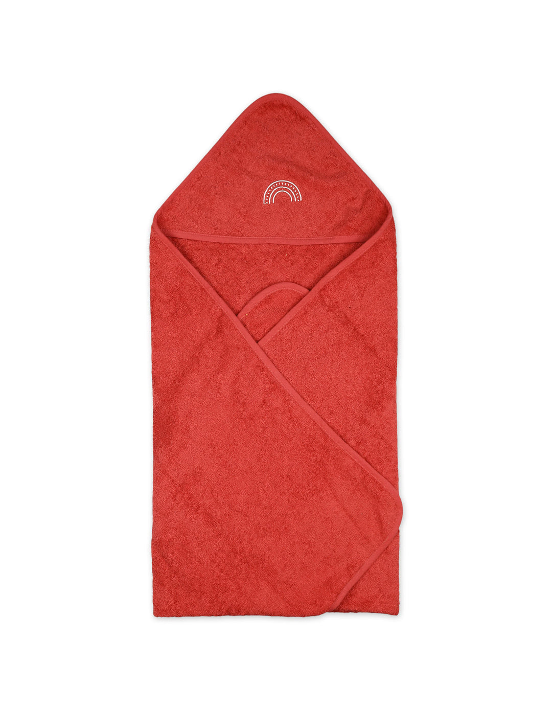 Infant Bath Towel Hooded Bambies Rainbow Maroon at Zubaidas