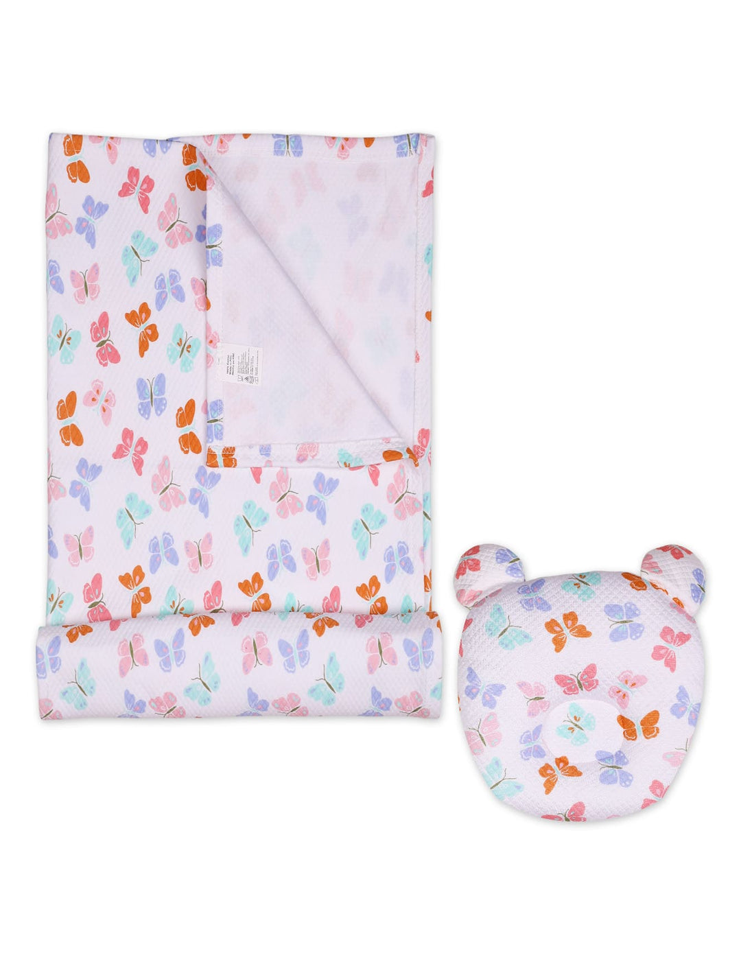 Infant Blanket and Head Shaper Pillow Butterflies at Zubaidas