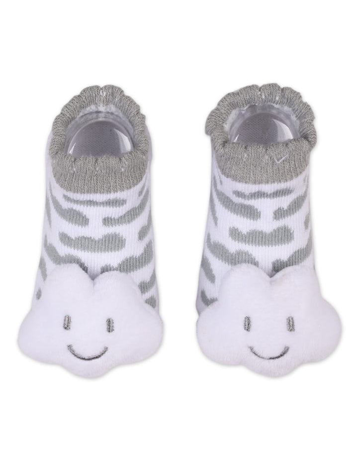 Infant Boy 2 Pcs Rattle Booties Aeroplane and Cloud at Zubaidas Official Pakistan