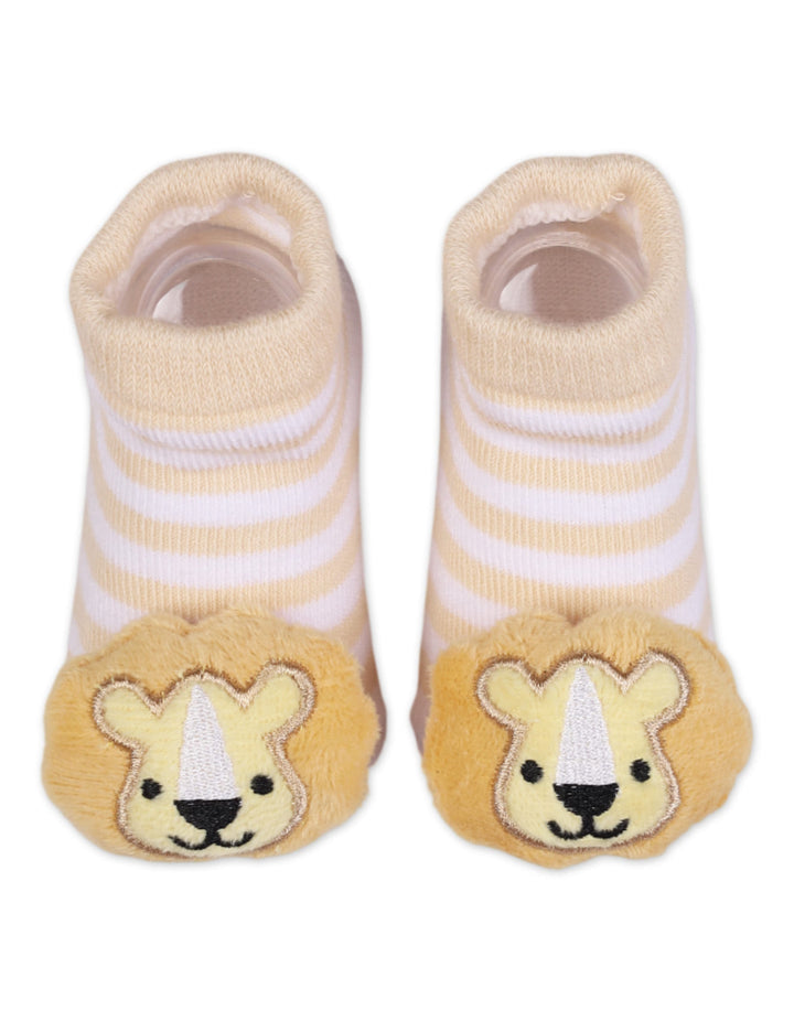 Infant Boy 2 Pcs Rattle Booties Bambies Lion and King at Zubaidas Official Pakistan