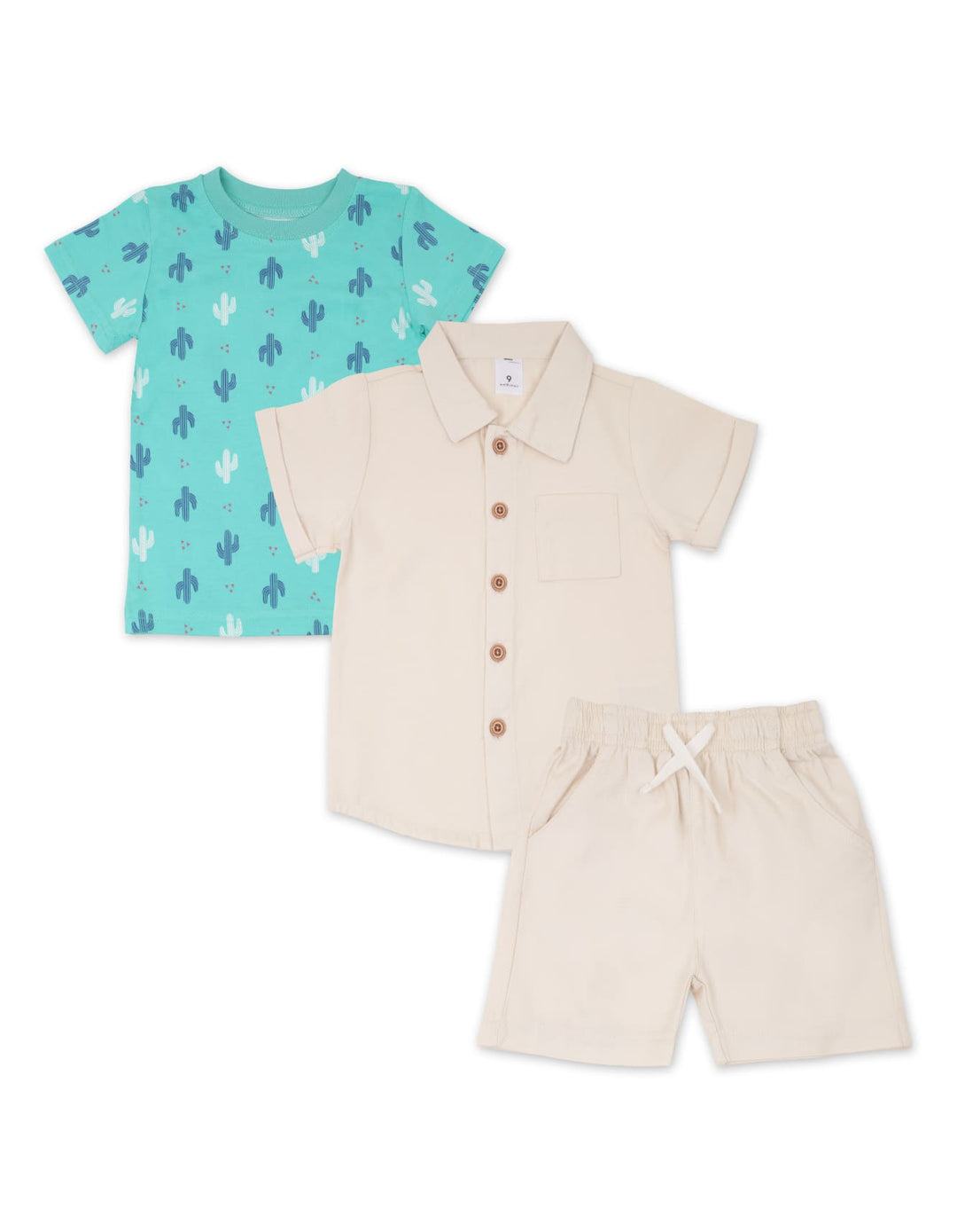 Infant Boy 3 Pcs Summer Outfit Cactus Cool at Zubaidas