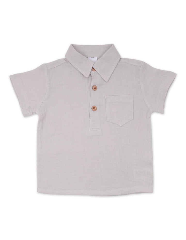 Infant Boy 3 Pcs Summer Outfit Safari Grey at Zubaidas Official Pakistan