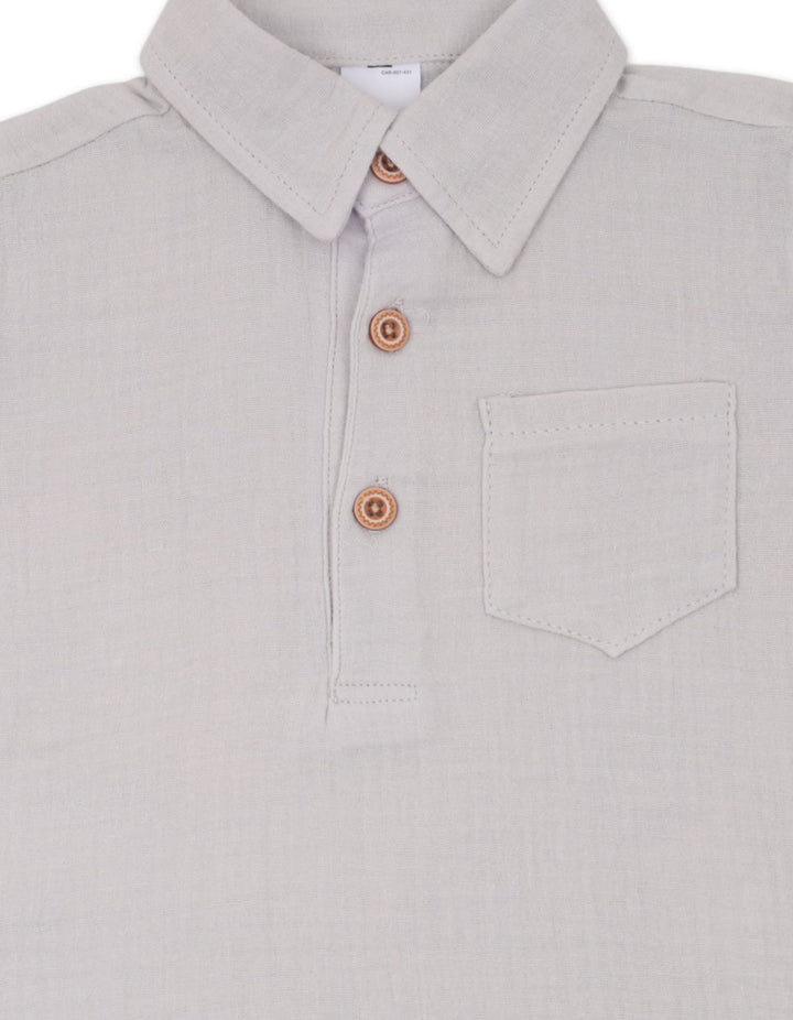 Infant Boy 3 Pcs Summer Outfit Safari Grey at Zubaidas Online Pakistan