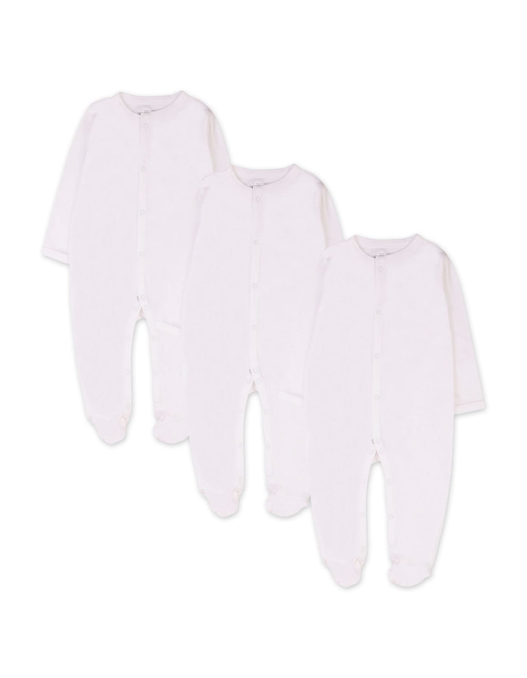 Infant Boy and Girl 3 Pieces Sleep Suit Bambies White at Zubaidas