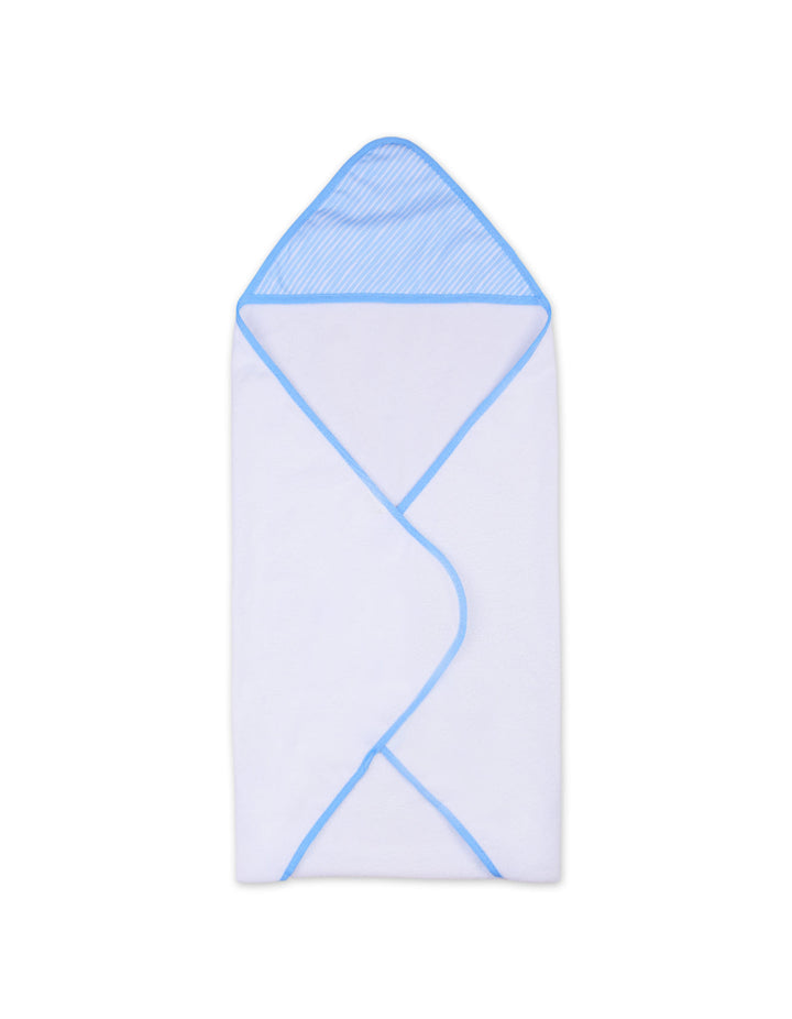 Infant Boy Bath Towel and Washcloth Set Cars Blue and White at Zubaidas Best Online Baby Store in Pakistan