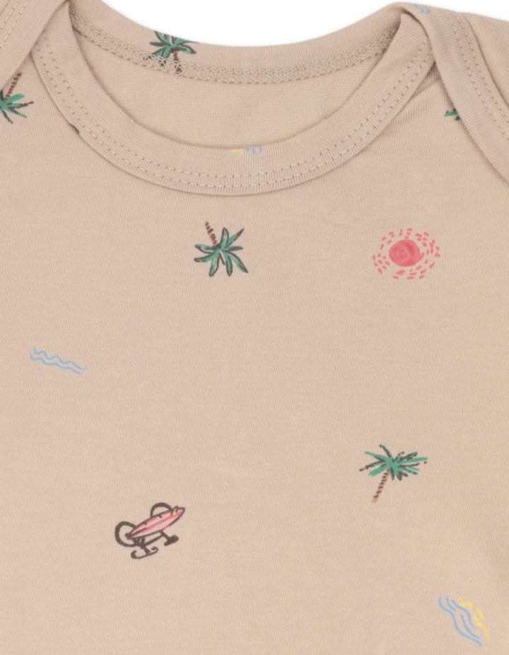 Infant Boy Bodysuit with Shorts 4 Pcs Set Tropical Palm and Sun at Zubaidas Online Pakistan
