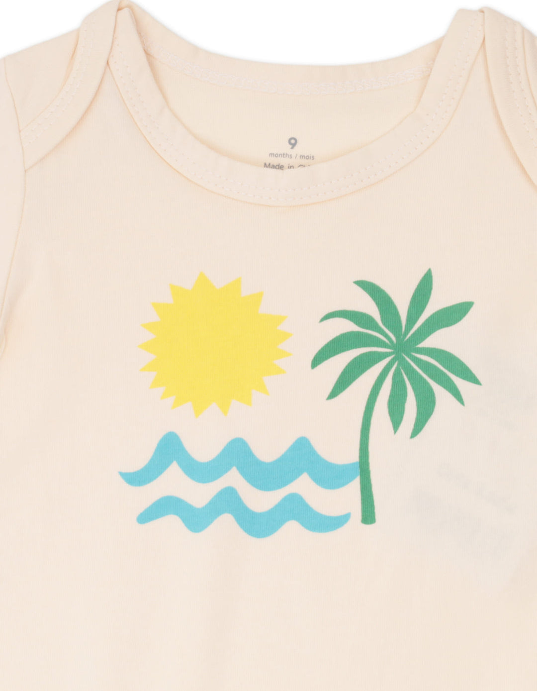 Infant Boy Bodysuit with Shorts 4 Pcs Set Tropical Palm and Sun at Zubaidas Most Trusted Baby and Kids Store in Pakistan