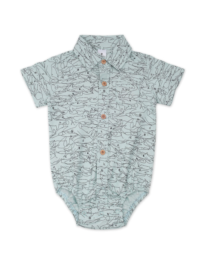 Infant Boy Bodysuit with Shorts Bowtie Set Shark Print at Zubaidas Best Online Baby and Kids Store in  Pakistan