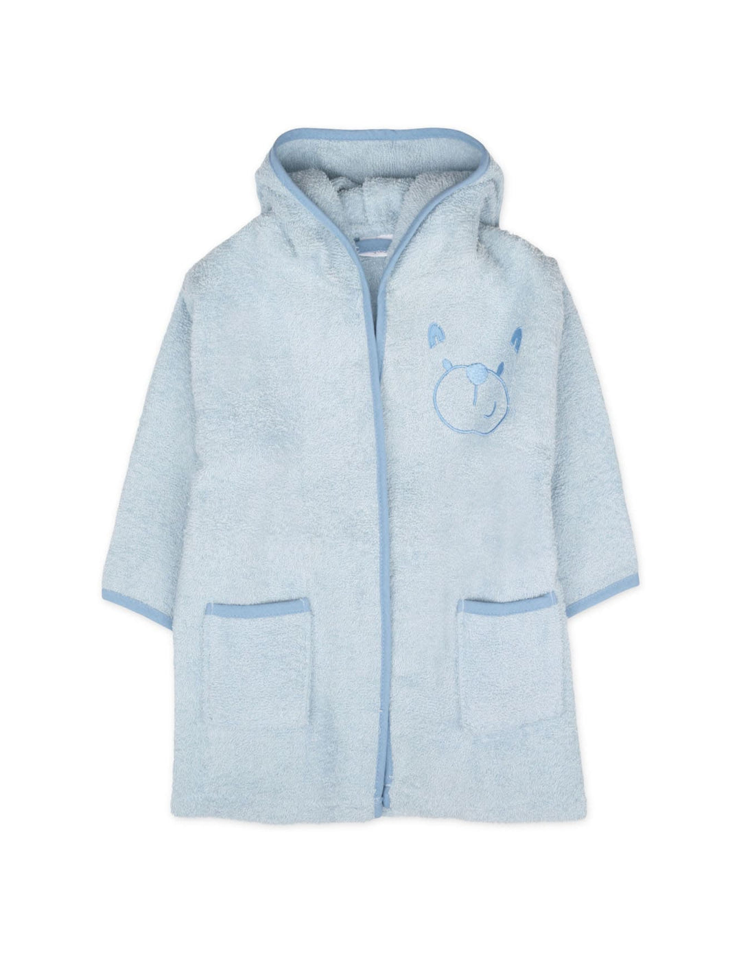 Infant Boy Hooded Bath Robe Bear Face Blue at Zubaidas Official Pakistan