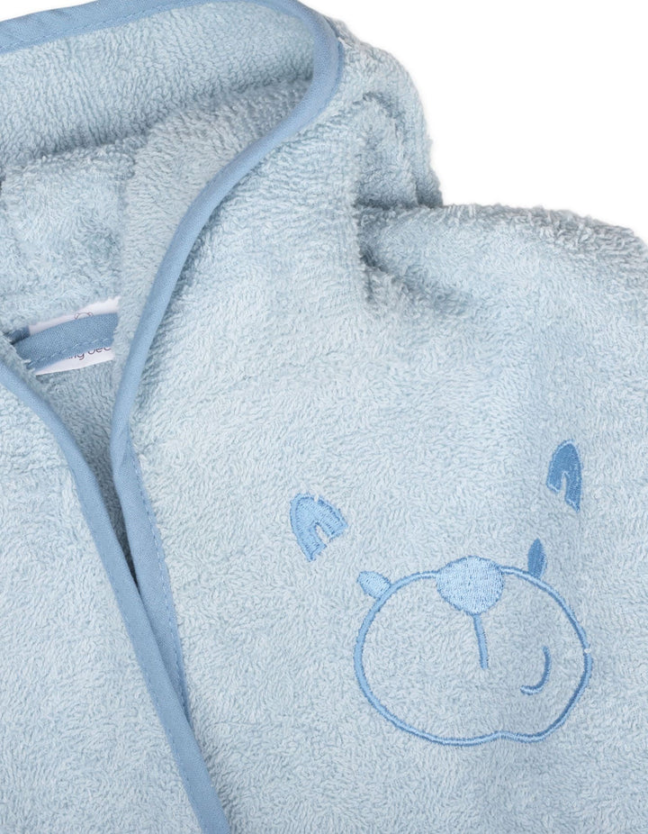 Infant Boy Hooded Bath Robe Bear Face Blue at Zubaidas Online Pakistan