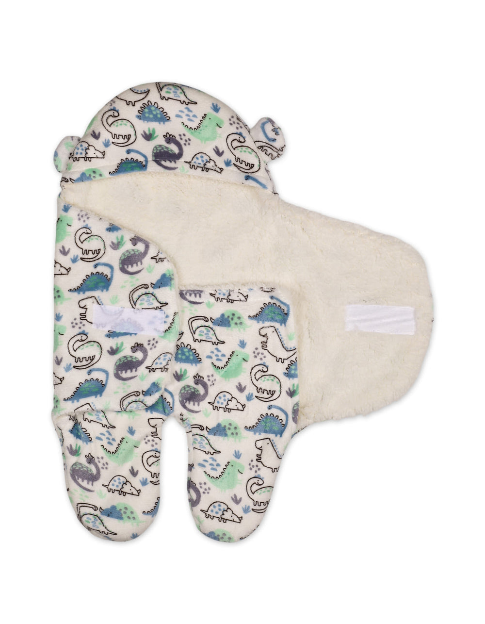 Infant Boy Hooded Swaddle Dino Blue and White at Zubaidas Official Pakistan