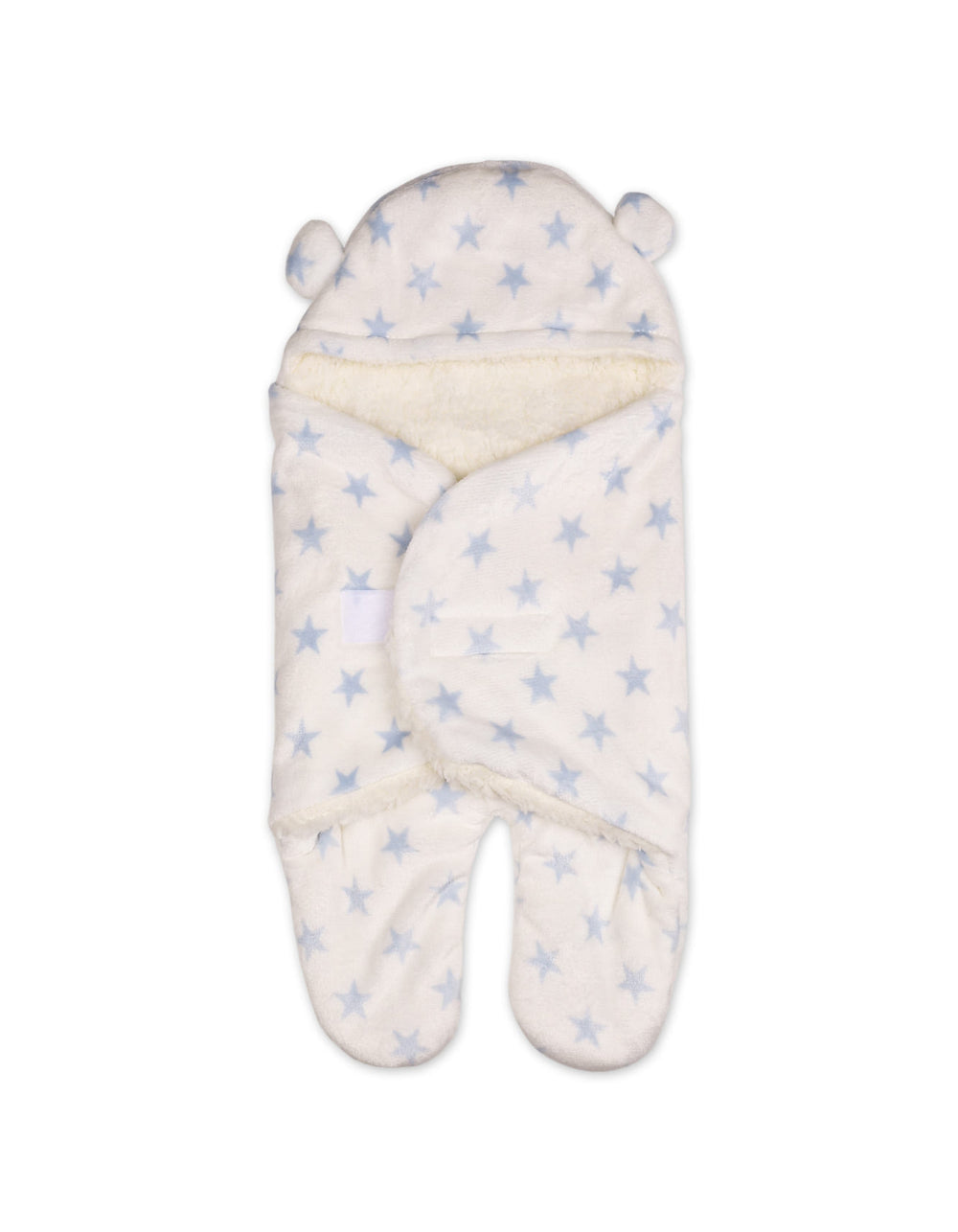 Infant Boy Hooded Swaddle Star Blue and White at Zubaidas Official Pakistan