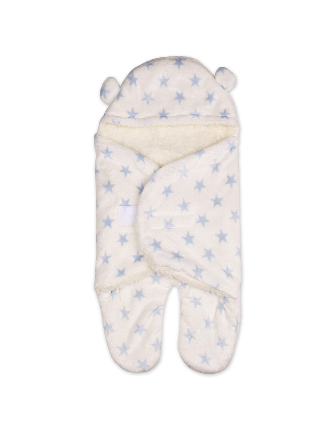 Infant Boy Hooded Swaddle Star Blue and White at Zubaidas Official Pakistan