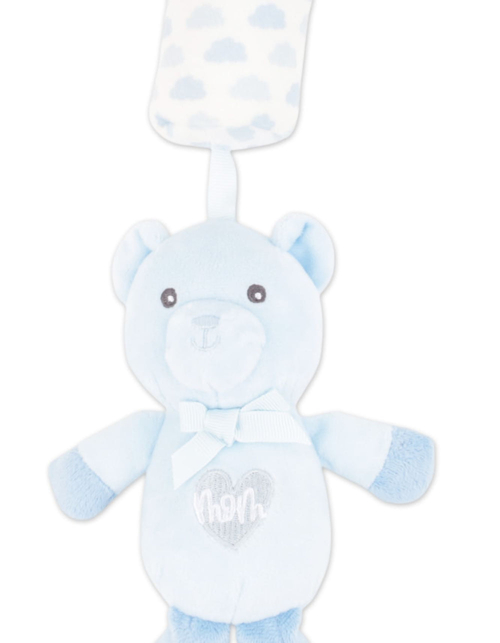 Infant Boy Plush Toy with Hanging Ring Bear Blue at Zubaidas Official Pakistan