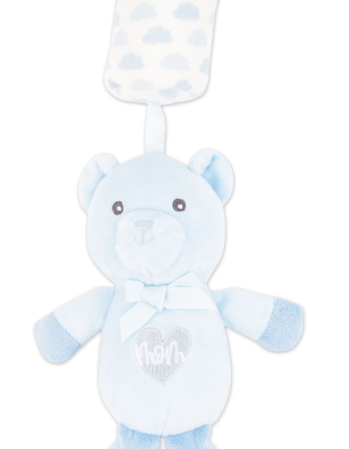 Infant Boy Plush Toy with Hanging Ring Bear Blue at Zubaidas Official Pakistan