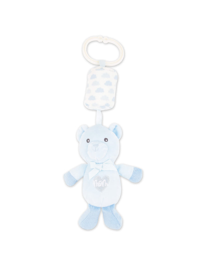 Infant Boy Plush Toy with Hanging Ring Bear Blue at Zubaidas