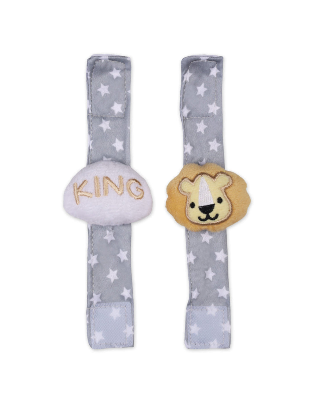Infant Boy Rattle Wrist Band Lion Grey at Zubaidas