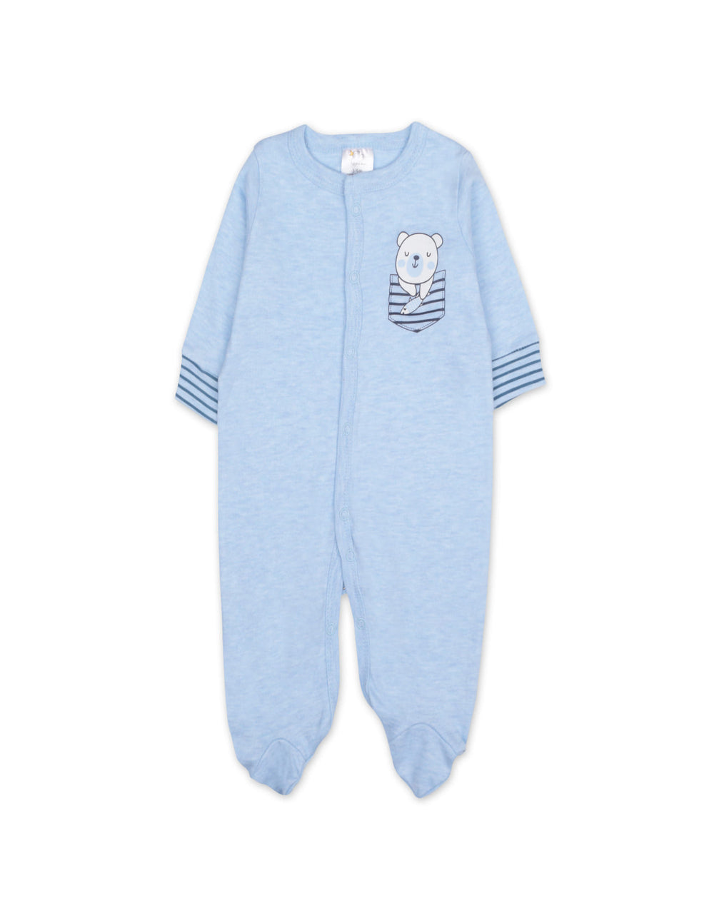Infant Boy Sleepsuit Pack of 3 Bear Blue at Zubaidas Official Pakistan