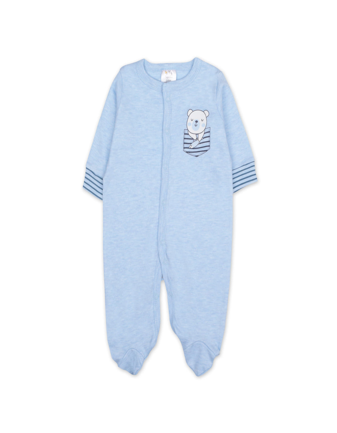 Infant Boy Sleepsuit Pack of 3 Bear Blue at Zubaidas Official Pakistan