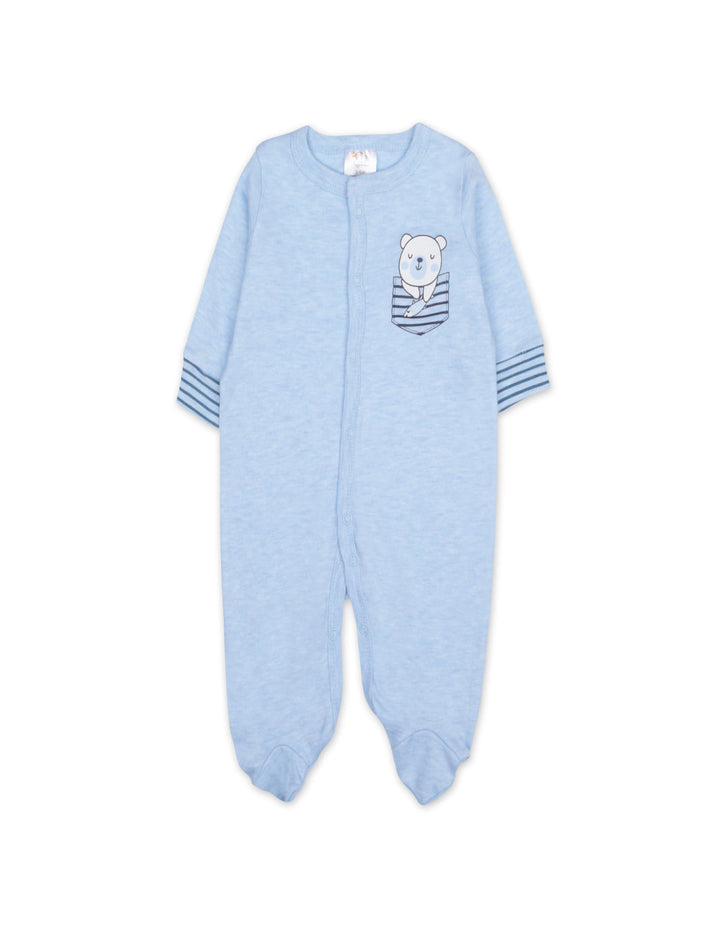 Infant Boy Sleepsuit Pack of 3 Bear Blue at Zubaidas Official Pakistan