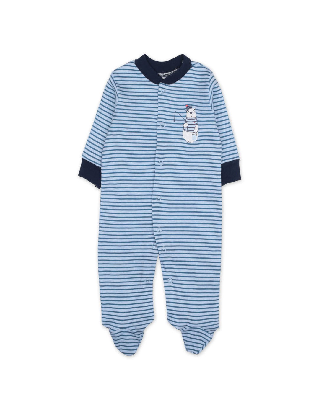 Infant Boy Sleepsuit Pack of 3 Bear Blue at Zubaidas Best Online Baby anf Kids Store in Pakistan
