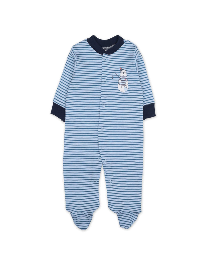 Infant Boy Sleepsuit Pack of 3 Bear Blue at Zubaidas Best Online Baby anf Kids Store in Pakistan