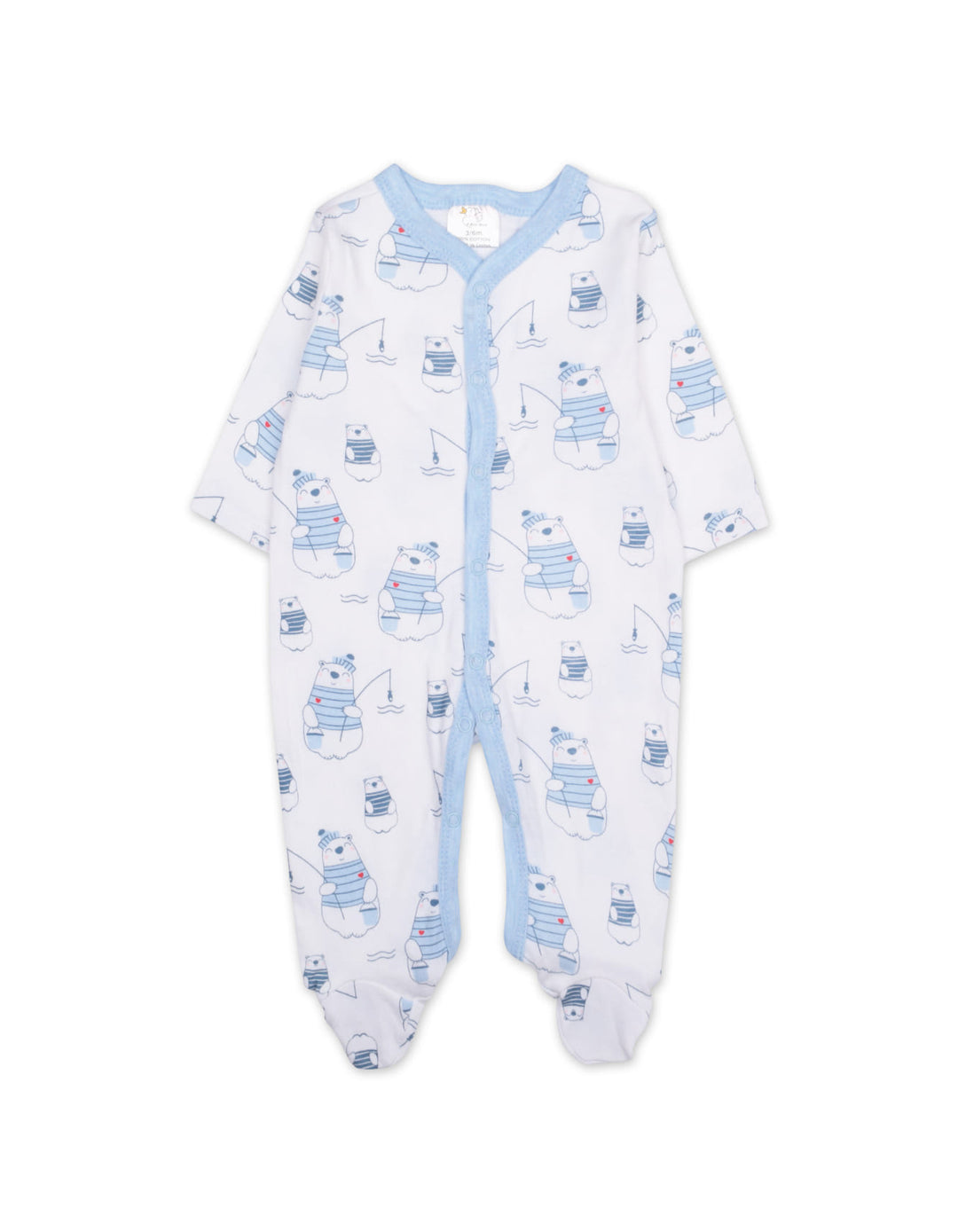 Infant Boy Sleepsuit Pack of 3 Bear Blue at Zubaidas Best Online Baby anf Kids Shop in Pakistan