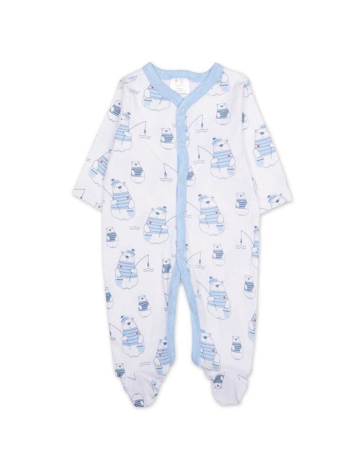 Infant Boy Sleepsuit Pack of 3 Bear Blue at Zubaidas Best Online Baby anf Kids Shop in Pakistan