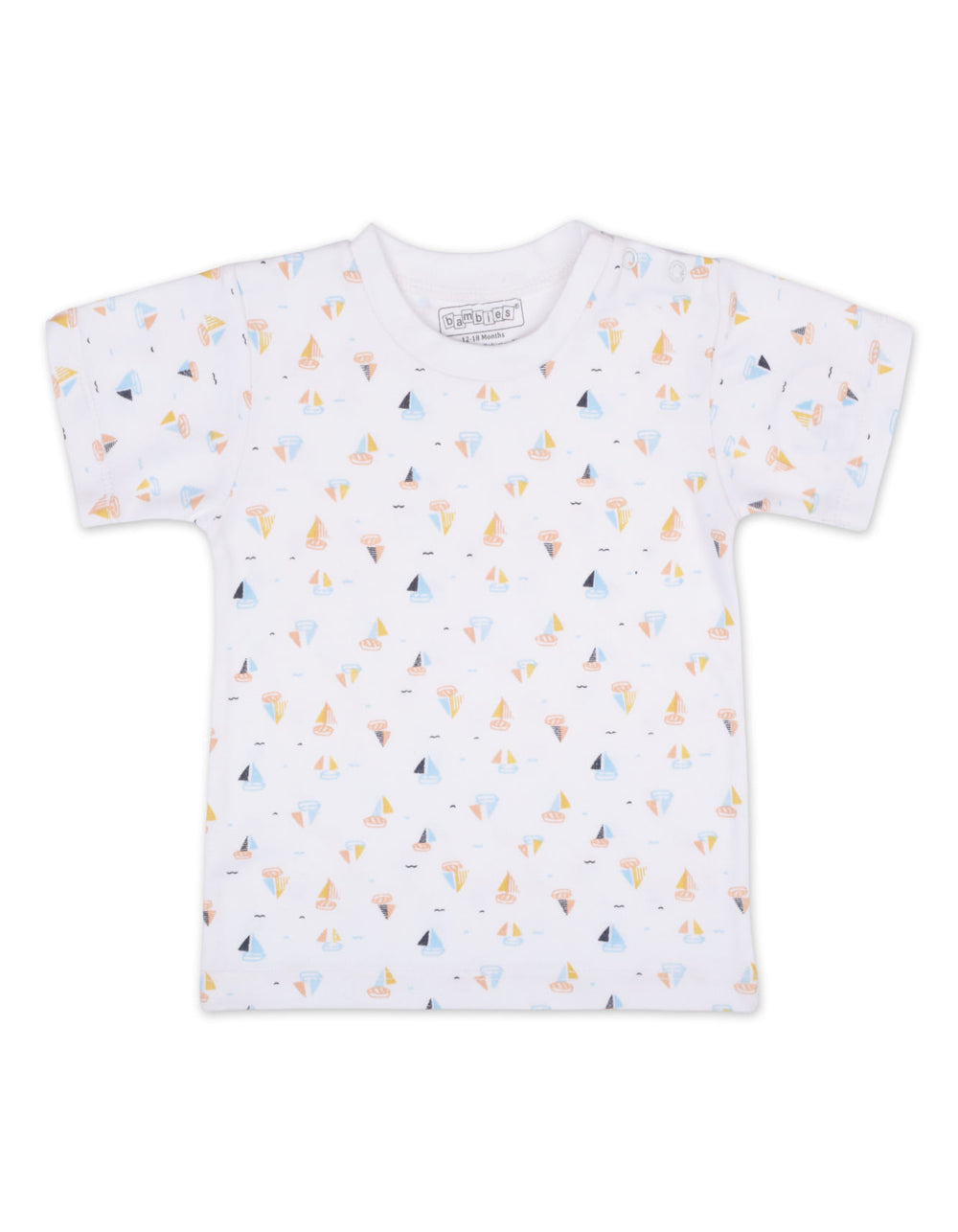 Infant Boy Summer 2 Piece Suit Set Bambies Sailboat White at Zubaidas Official Pakistan