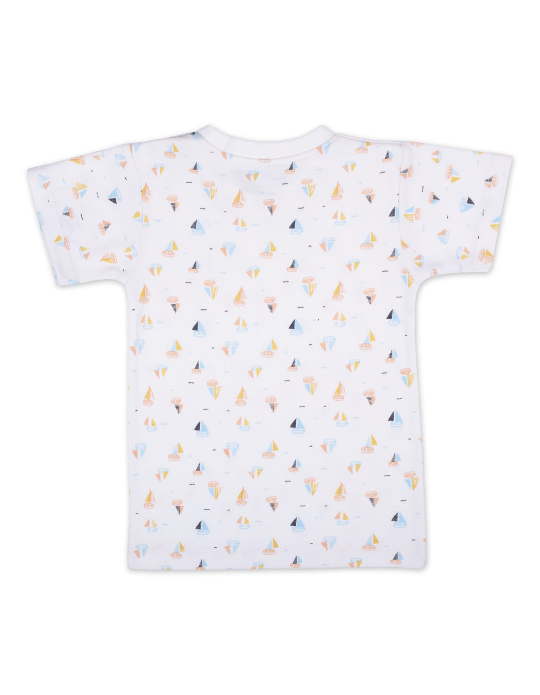 Infant Boy Summer 2 Piece Suit Set Bambies Sailboat White at Zubaidas Best Online Baby and Kids Store in Pakistan
