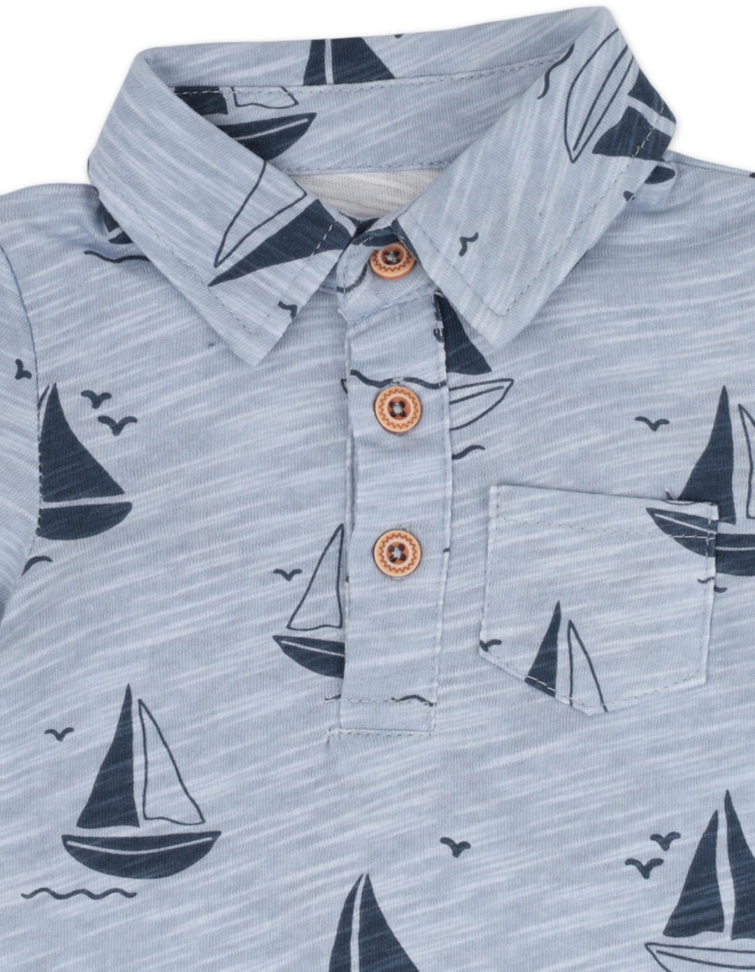 Infant Boy Summer 3 Pcs Suit Set Sailboat Print at Zubaidas Online Pakistan