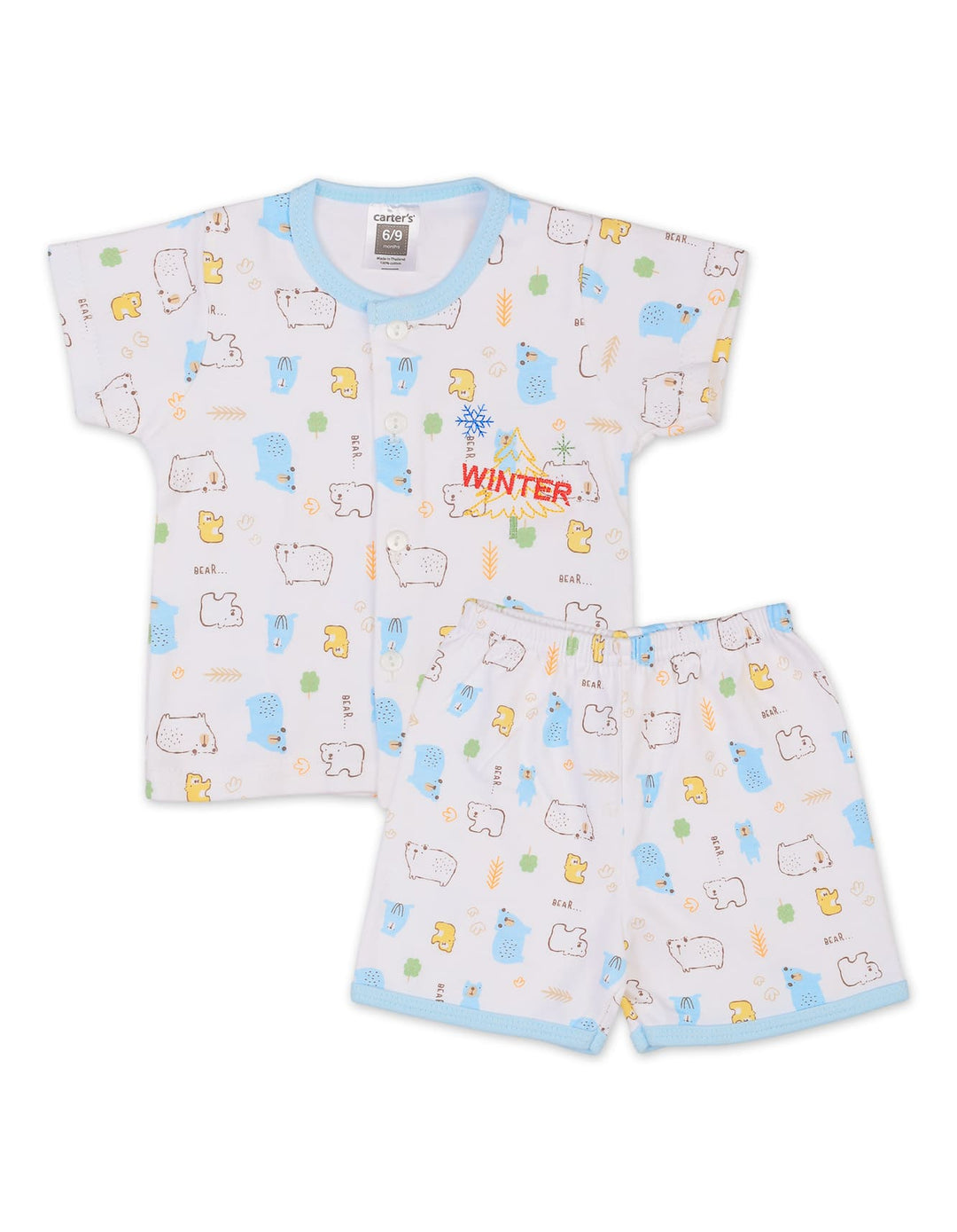 Infant Boy Summer Co Ord Set Winter Blue at Zubaidas