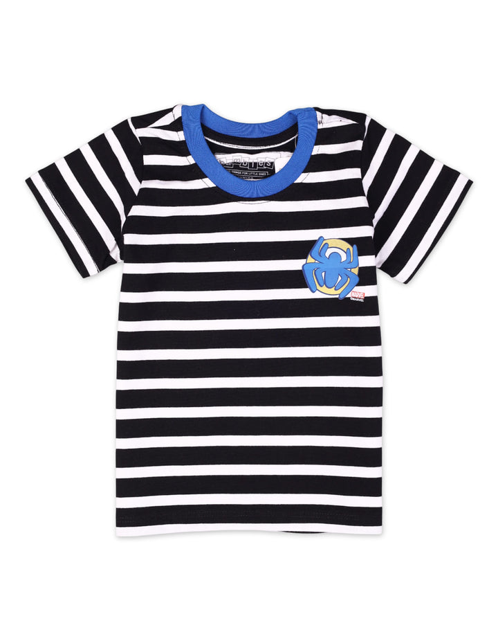 Infant Boy Summer T Shirt Bambies Striped Black at Zubaidas