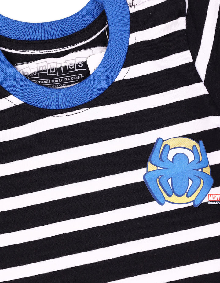 Infant Boy Summer T Shirt Bambies Striped Black at Zubaidas Official Pakistan