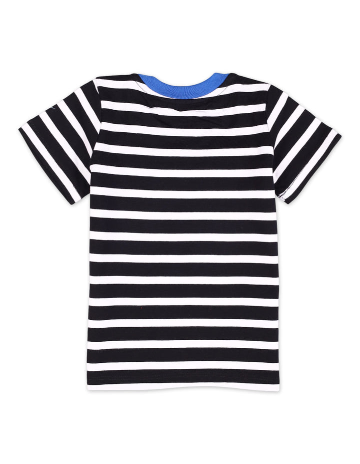 Infant Boy Summer T Shirt Bambies Striped Black at Zubaidas Online Pakistan