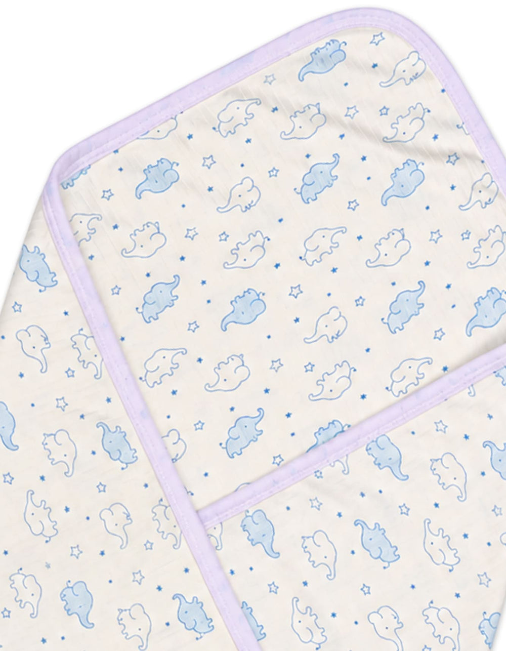 Infant Boy Wrapping Sheet Elephant Off White and Blue at Zubaidas Official Pakistan