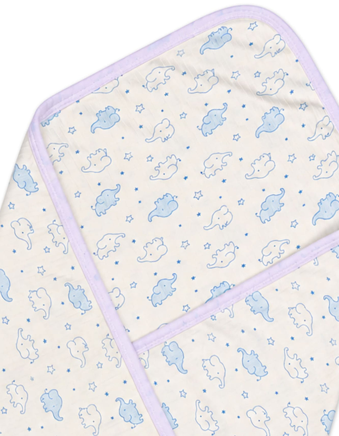Infant Boy Wrapping Sheet Elephant Off White and Blue at Zubaidas Official Pakistan