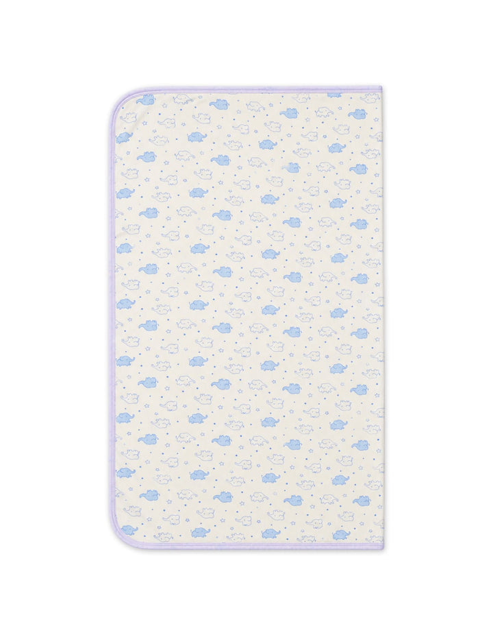 Infant Boy Wrapping Sheet Elephant Off White and Blue at Zubaidas Online Pakistan