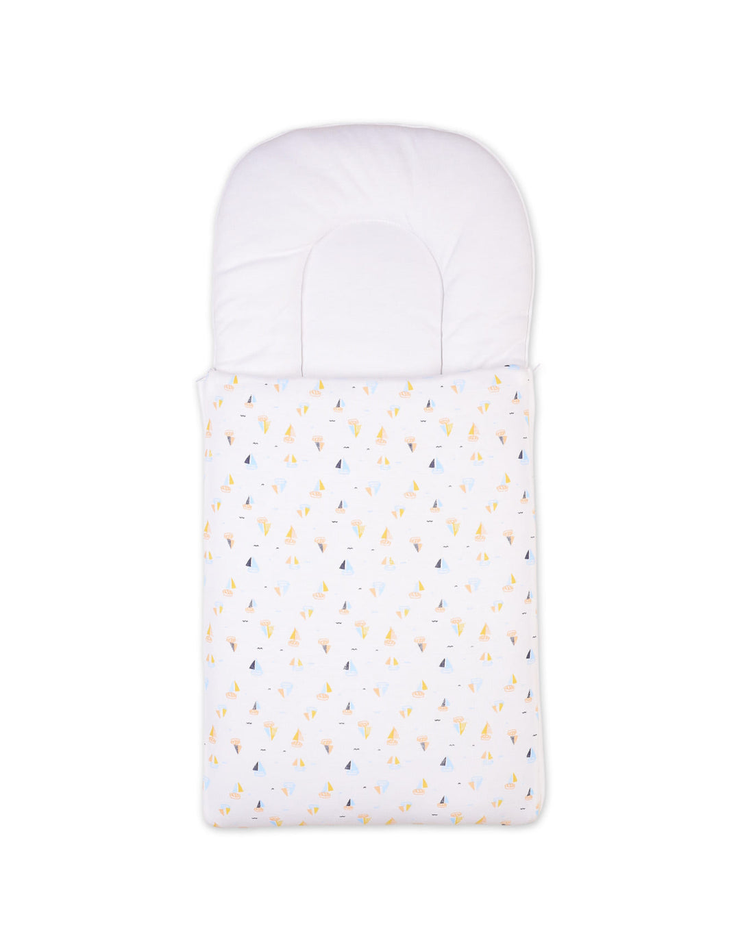 Infant Boys Carry Nest Bambies Ocean Ships Printed White at Zubaidas