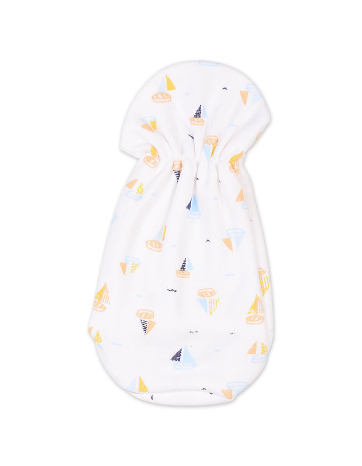 Infant Boys Feeder Cover Bambies Ocean Ships Printed White at Zubaidas