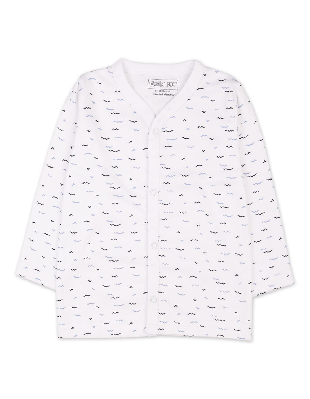 Infant Boys Night Suit Bambies Ocean Birds Printed White at Zubaidas Official Pakistan