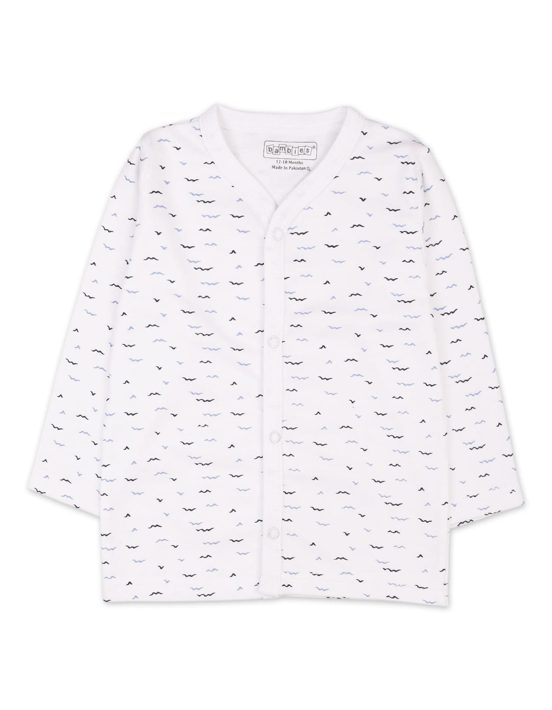 Infant Boys Night Suit Bambies Ocean Birds Printed White at Zubaidas Official Pakistan