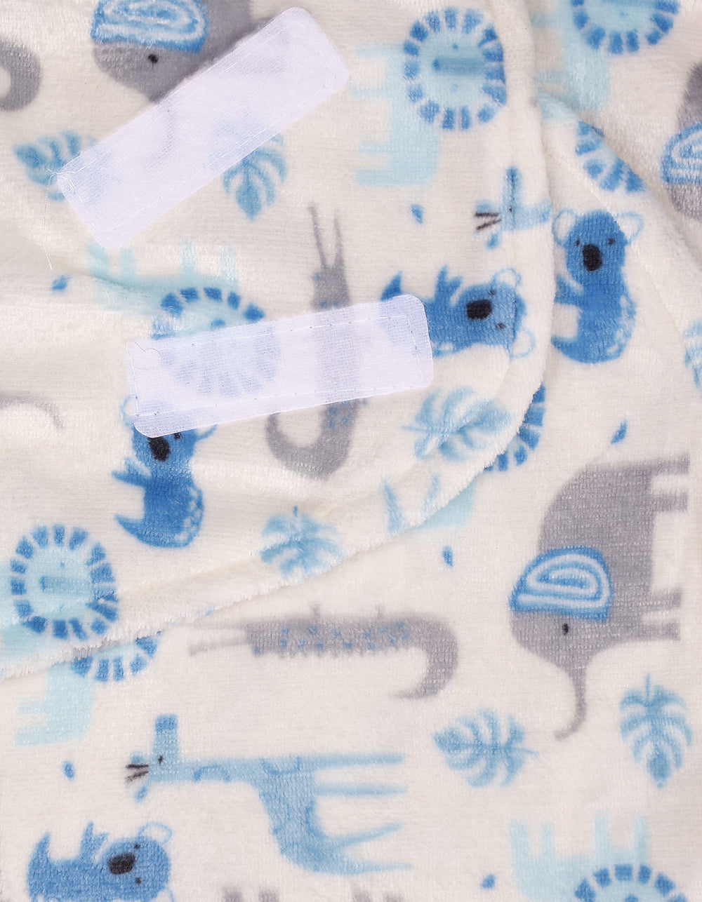 Infant Boys Plush Swaddle Wrap with Velcro Closure Safari at Zubaidas Official Pakistan