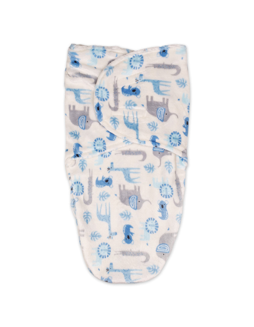 Infant Boys Plush Swaddle Wrap with Velcro Closure Safari at Zubaidas Online Pakistan