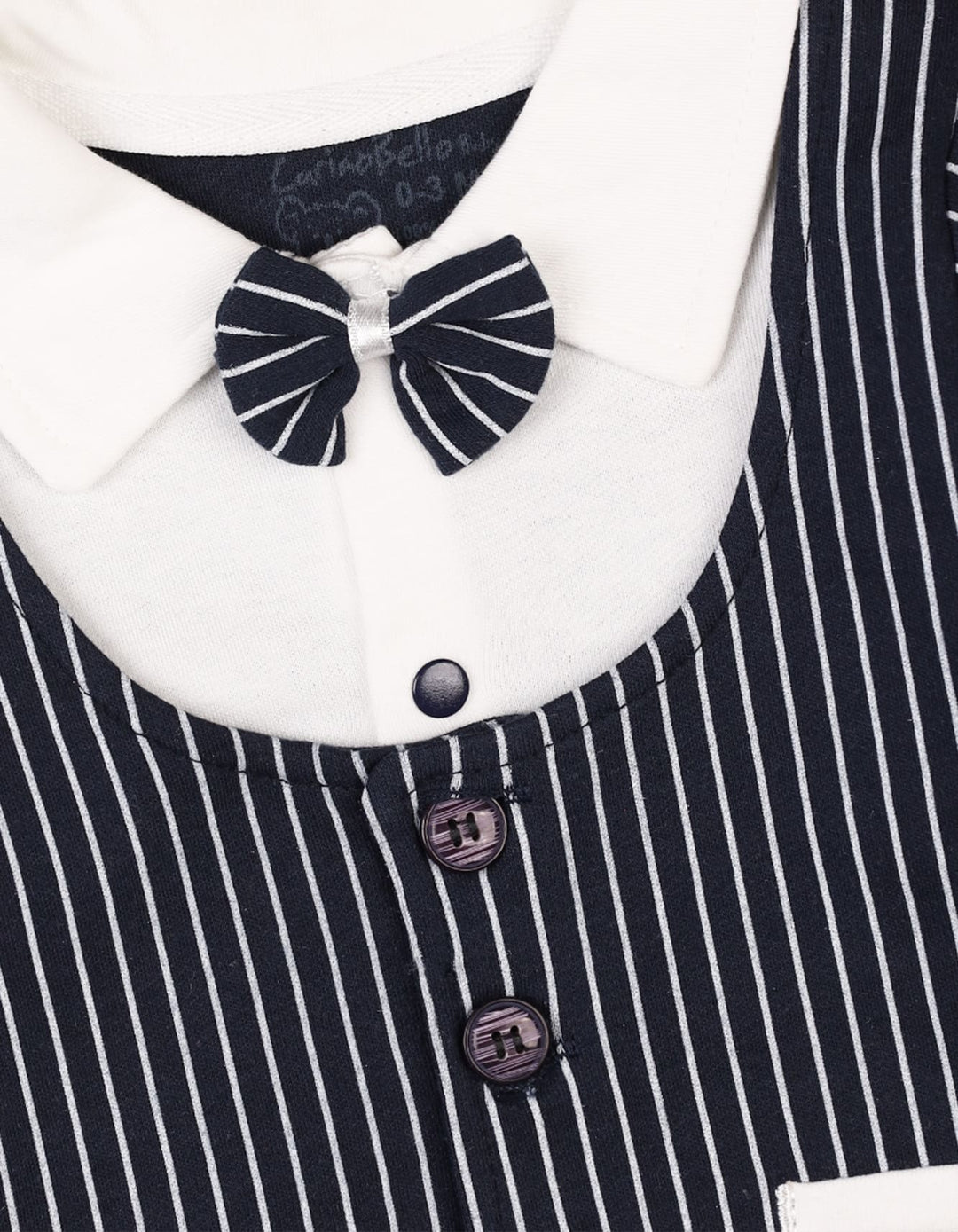 Infant Boys Romper with Cap White Stripes Premium Turkish Collection at Zubaidas Official Pakistan