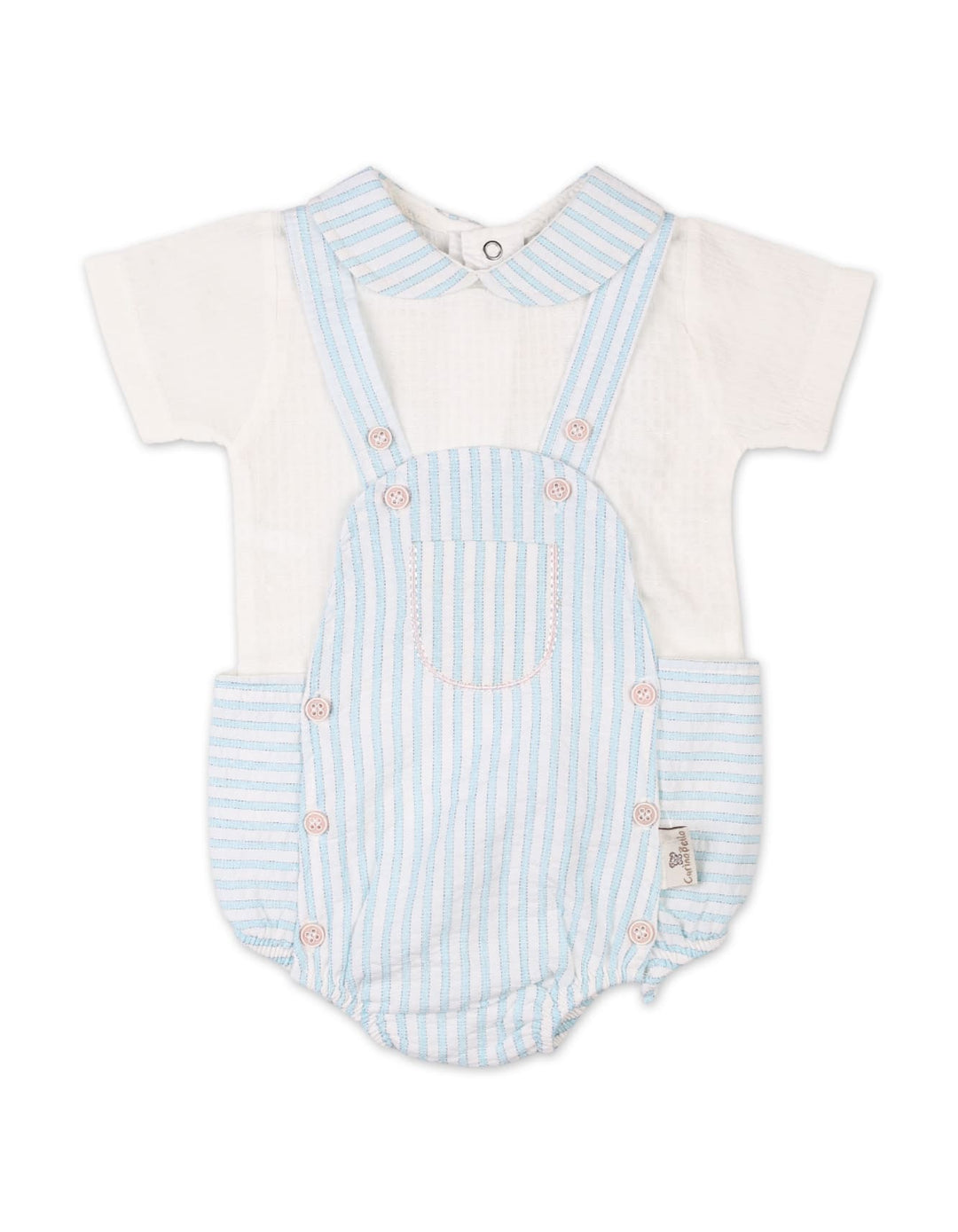 Infant Boys Summer Bodysuit Blue Premium Turkish Collection at Zubaidas